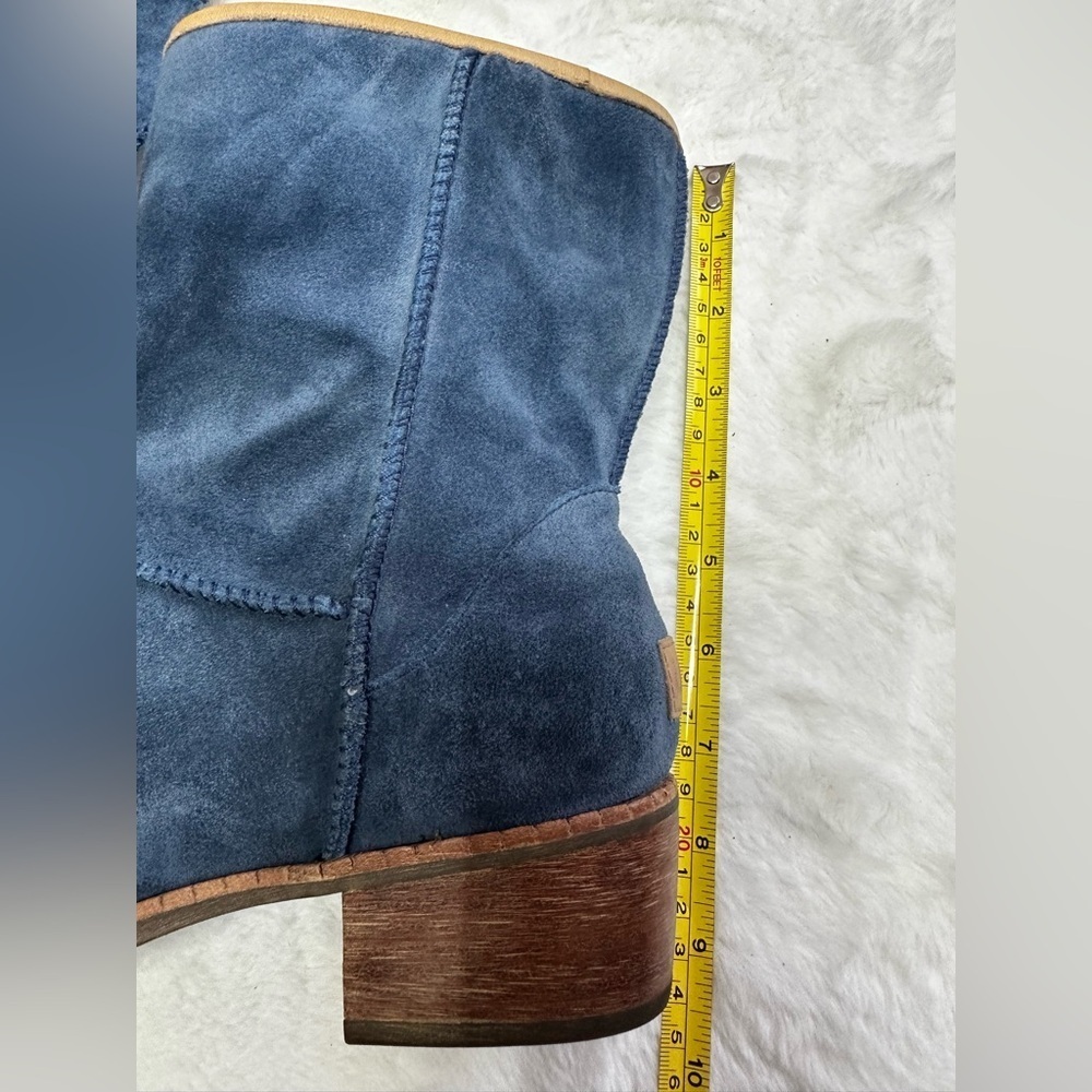 UGG Navy Suede Heeled Boots - Picture 15 of 15